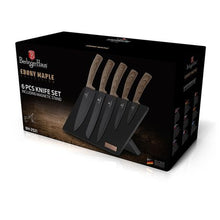 Load image into Gallery viewer, Berlinger Haus 6-Piece Non-Stick Coating Knife Set with Stand - Light Brown
