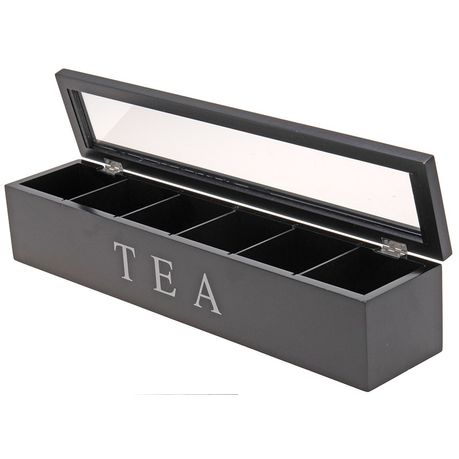 Excellence Homeware Tea Box Mdf With 6 Compartments Buy Online in Zimbabwe thedailysale.shop