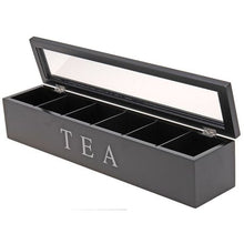 Load image into Gallery viewer, Excellence Homeware Tea Box Mdf With 6 Compartments
