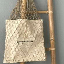 Load image into Gallery viewer, Just My Basic 100% Cotton Deluxe Bag with Fashionable Handmade Netting
