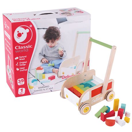 Classic World Baby Walker with Building Blocks Buy Online in Zimbabwe thedailysale.shop