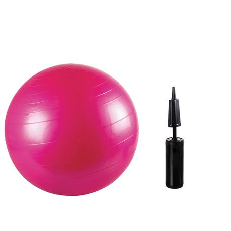 Pulse Active Fitness Yoga Exercise Ball with Pump - 65cm - Pink Buy Online in Zimbabwe thedailysale.shop