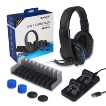 Load image into Gallery viewer, DOBE 5 in 1 Headphones - Charging Dock -Game Stand -Silicon Caps For PS4
