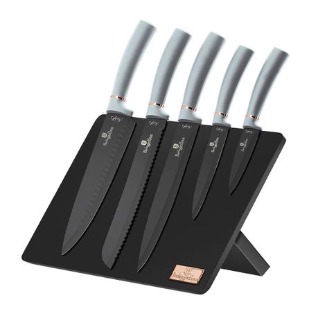 Berlinger Haus 6-Piece Non-stick Coating Knife Set with Stand - Moonlight Buy Online in Zimbabwe thedailysale.shop