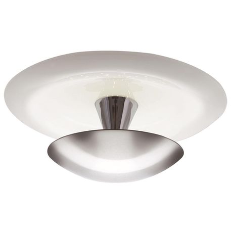 12 Watt Stainless Steel Ceiling Fitting With White Glass Buy Online in Zimbabwe thedailysale.shop