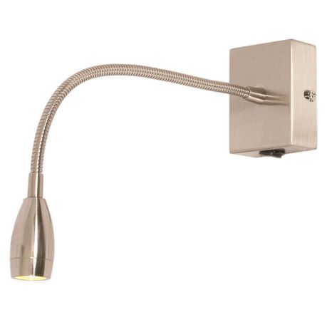 Satin Chrome Wall Fitting with Gooseneck Arm Buy Online in Zimbabwe thedailysale.shop