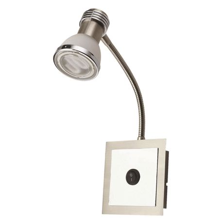 Polished Chrome Wall Fitting with Switch and Flexible Arm with Glass Buy Online in Zimbabwe thedailysale.shop