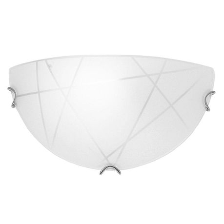 Frosted Glass Wall Bracket with Polished Chrome Clips Buy Online in Zimbabwe thedailysale.shop