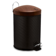 Load image into Gallery viewer, Berlinger Haus 5 Litre Stainless Steel Premium Pedal Bin - Black Wooden Pattern
