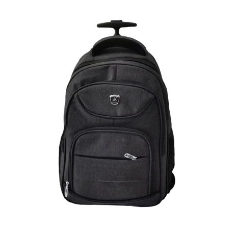 Nexco Aluminium Handle Trolley Backpack 17 Laptop Bag - Dark Grey