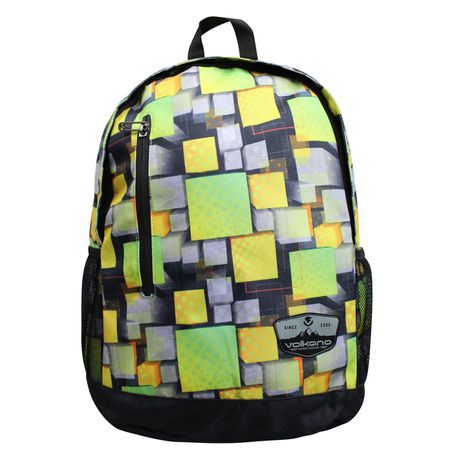 Volkano Two Squared Series Backpack - Green Buy Online in Zimbabwe thedailysale.shop