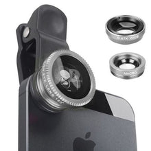 Load image into Gallery viewer, Universal Smartphone 3-in-1 Lens Clip - Black
