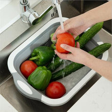 Load image into Gallery viewer, Foldable Cutting Board, Washing Bowl &amp; Draining Basket
