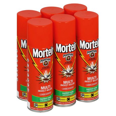 Mortein PowerGard Ultra Fast - Multi Insect Killer - Lemon - 6 x 300ml