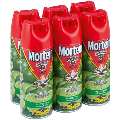 Mortein PoweGard Ultra Fast Multi Insect Killer Citrus Burst 6x300ml