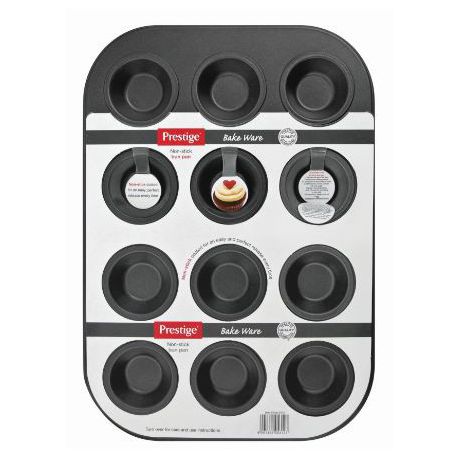 Prestige - 12 Cup Mini Muffin Pan - Black Buy Online in Zimbabwe thedailysale.shop