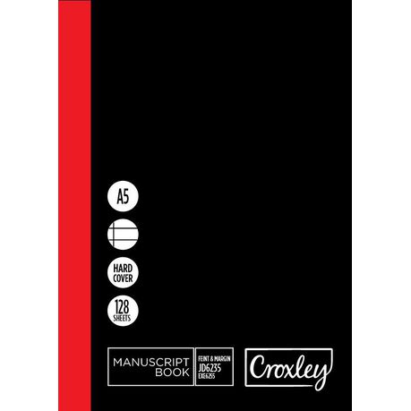 Croxley JD6235 128 Page A5 F&M Manuscript Book (10 Pack)