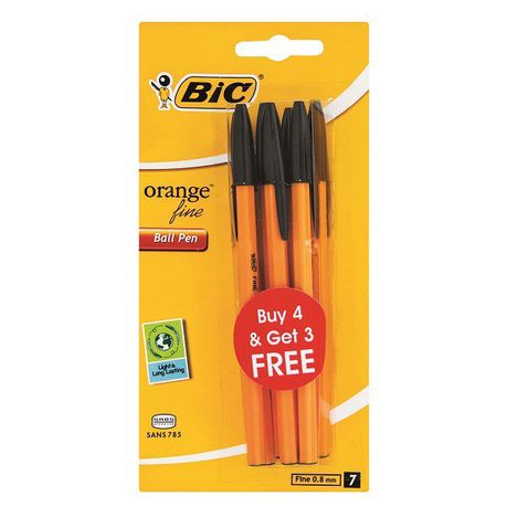 BIC Orange Fine 4+3 Black (Pack of 10) Buy Online in Zimbabwe thedailysale.shop