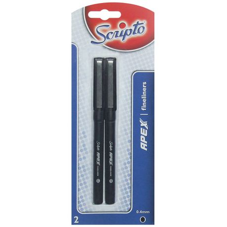 Scripto Apex 2 0.4mm Fineliners - Black Buy Online in Zimbabwe thedailysale.shop