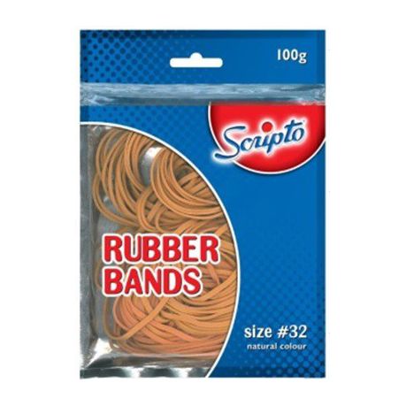 Scripto #32 Natural Colour Rubber Bands - 100g Buy Online in Zimbabwe thedailysale.shop