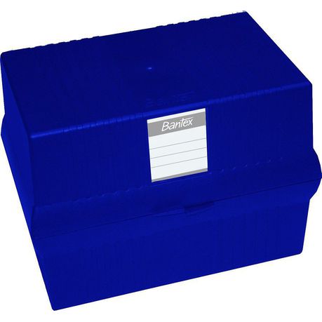 Bantex A6 Card File Box - Blue