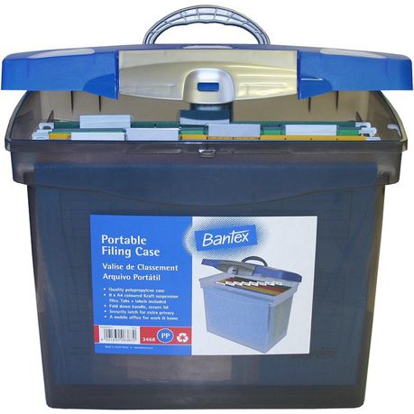 Bantex: Portable Suspension Polypropylene File Box - Cobalt Blue