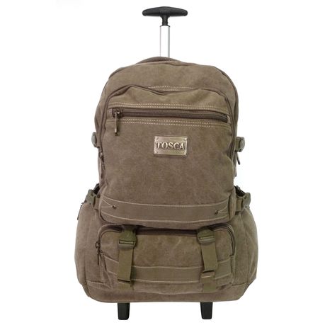 Tosca 17 inch Canvas Laptop Trolley - Khaki Buy Online in Zimbabwe thedailysale.shop