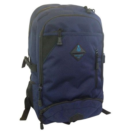 Edison Large Chunky Zip Backpack - Navy