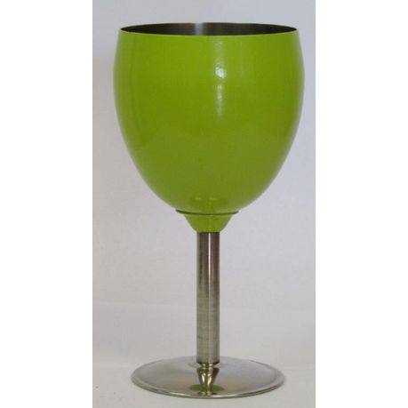 Leisure-Quip - Stainless Steel Wine Goblet - Lime Green