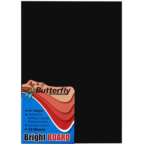 Butterfly A4 Bright Board 10s - Black Buy Online in Zimbabwe thedailysale.shop