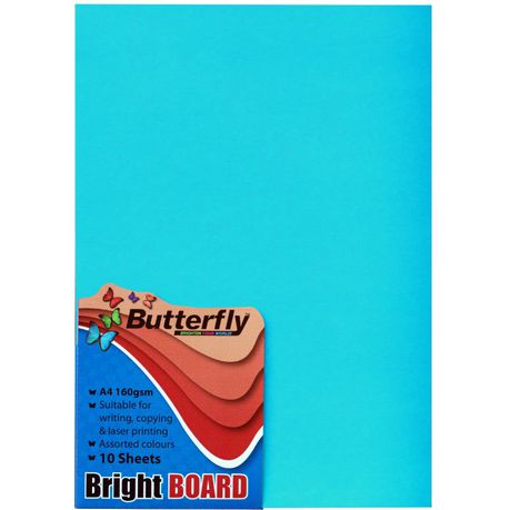 Butterfly A4 Bright Board - 10s - Blue Buy Online in Zimbabwe thedailysale.shop