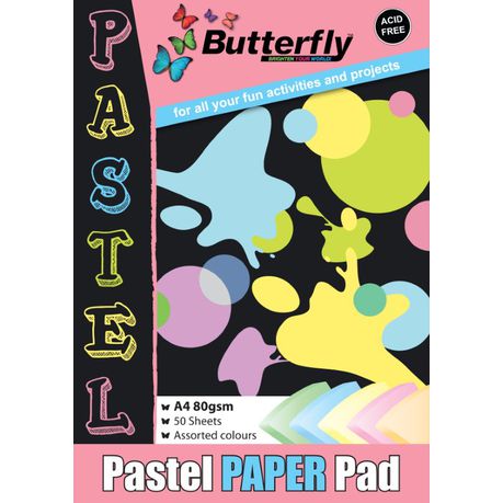 Butterfly Project Paper Pad - Pastel A4 50 Sheets Buy Online in Zimbabwe thedailysale.shop