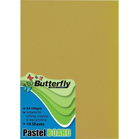 Butterfly A4 Pastel Board 10s - Buff Buy Online in Zimbabwe thedailysale.shop