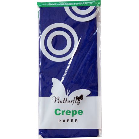 Butterfly Crepe Paper 1 Sheet - Dark Blue (C07)