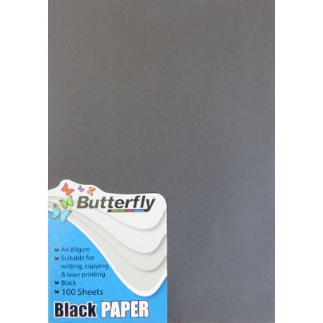 Butterfly A4 Bright Paper 100s - Black Buy Online in Zimbabwe thedailysale.shop