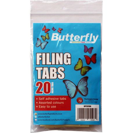 Butterfly 20 Filing Tabs Buy Online in Zimbabwe thedailysale.shop