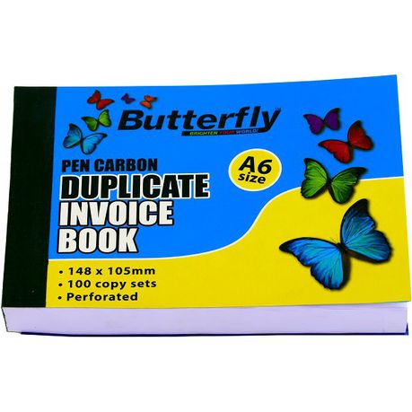 Butterfly A6 Duplicate Book - Invoice 200 Sheets Buy Online in Zimbabwe thedailysale.shop