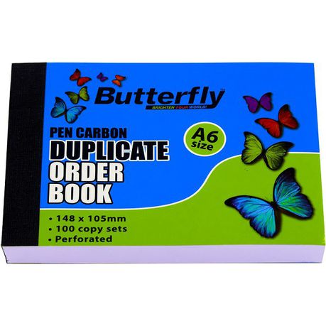 Butterfly A6 Duplicate Book - Order 200 Sheets