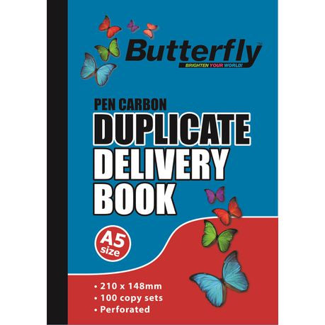 Butterfly A5 Duplicate Book - Delivery 200 Sheets