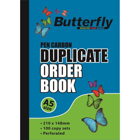 Butterfly A5 Duplicate Book - Order 200 Sheets