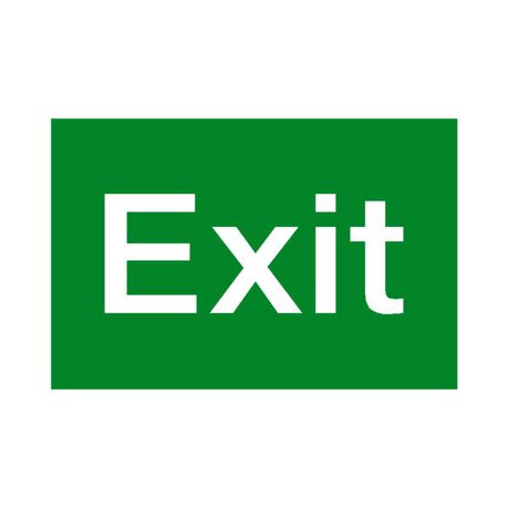 Parrot Products Exit Symbolic Sign - Printed on White ACP (150 x 300mm)