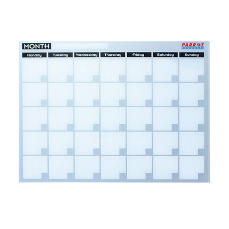 Parrot Monthly Planner Cast Acrylic - 600 x 450mm