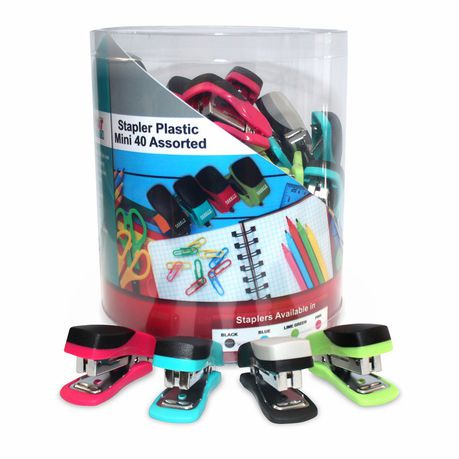 Parrot: 40 Mini Assorted Plastic Staplers Buy Online in Zimbabwe thedailysale.shop