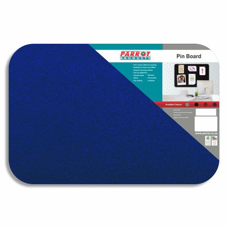 Parrot Notice Board - Adhesive Pin Board No Frame (600 x 450mm) - Blue Buy Online in Zimbabwe thedailysale.shop