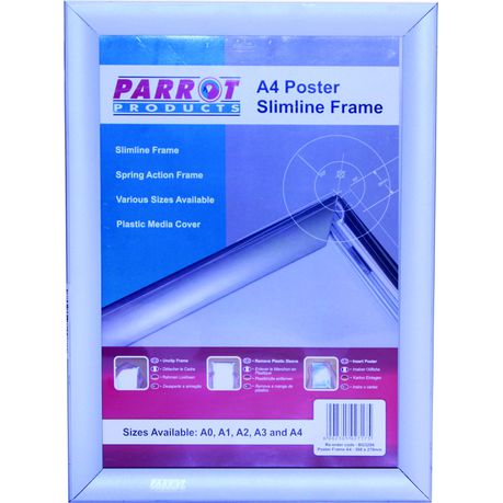 Parrot Poster Frame Econo - Aluminium with Mitred Corners - A4