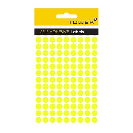 Tower C10 Colour Code Labels (Sheets) - 10mm - Fluorescent Lime Buy Online in Zimbabwe thedailysale.shop