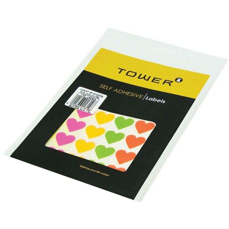 Tower Hearts - Mixed Fluorescent Colours Buy Online in Zimbabwe thedailysale.shop