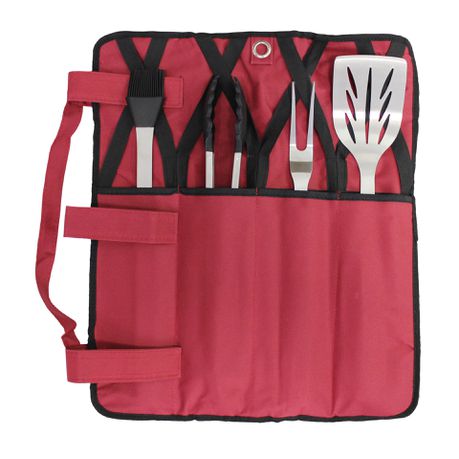 Alva - 5 Piece Roll Up BBQ Tool Set