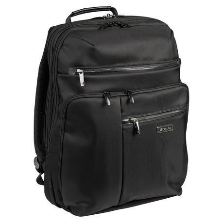 Cellini Epiq Double Pocket Slimline Backpack With Digital Organiser - Black