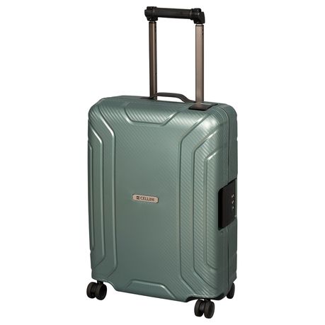 Cellini Safetech 540mm Multi-lock 4 Wheel Trolley with TSA Lock - Steel Green